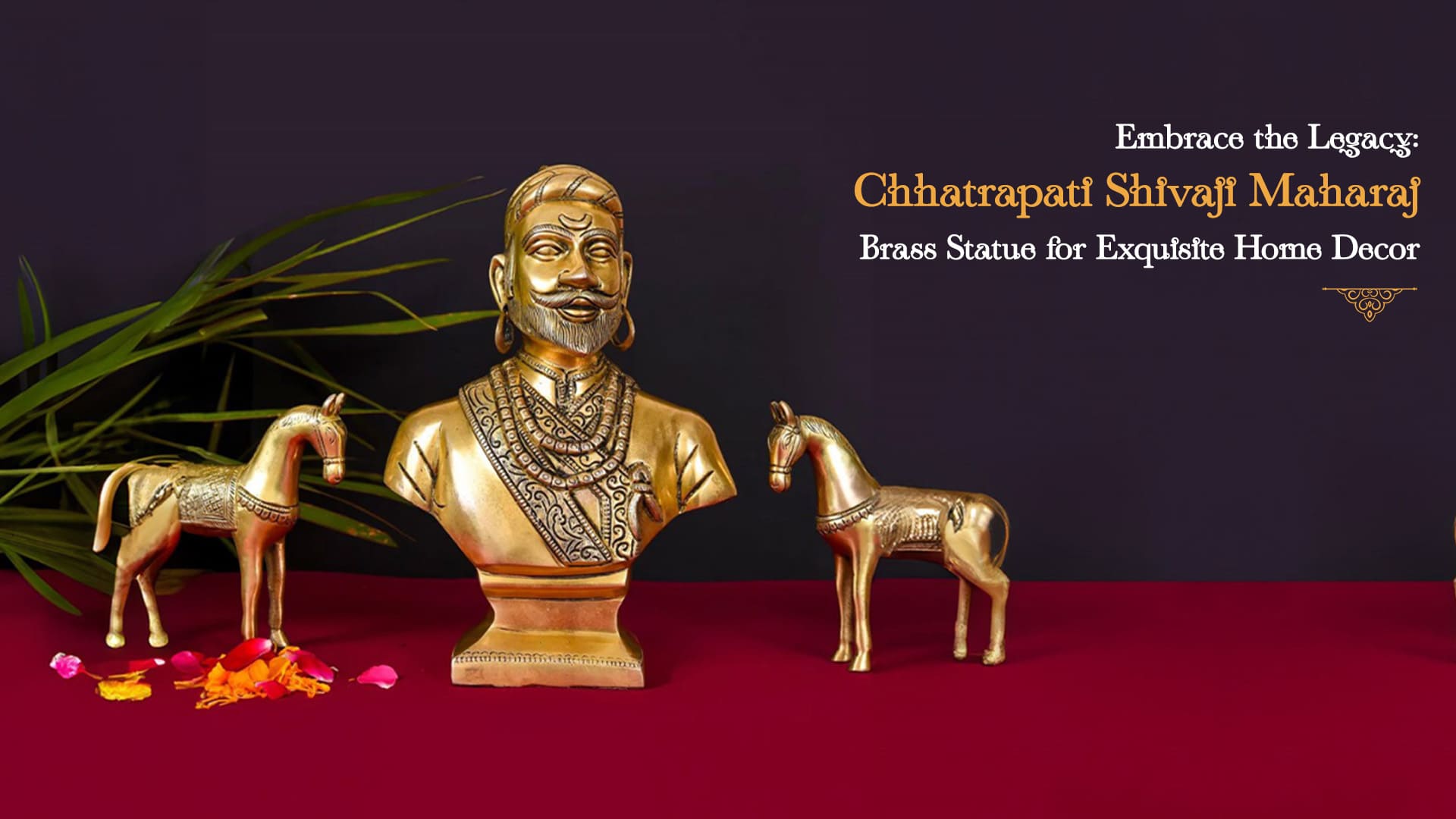Embrace the Legacy: Chhatrapati Shivaji Maharaj Brass Statue for Exquisite Home Decor