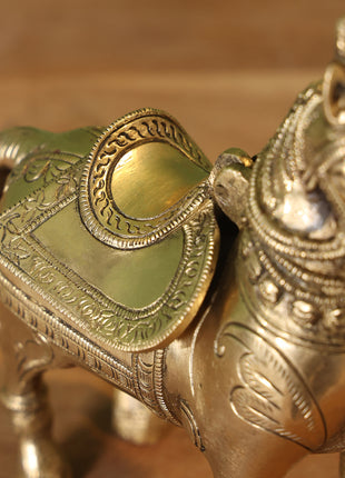 Brass Horse Figurine Money Box (6.2 Inch)