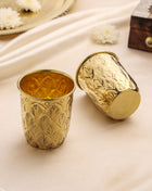 Brass Glass Pair (3.5 Inch)