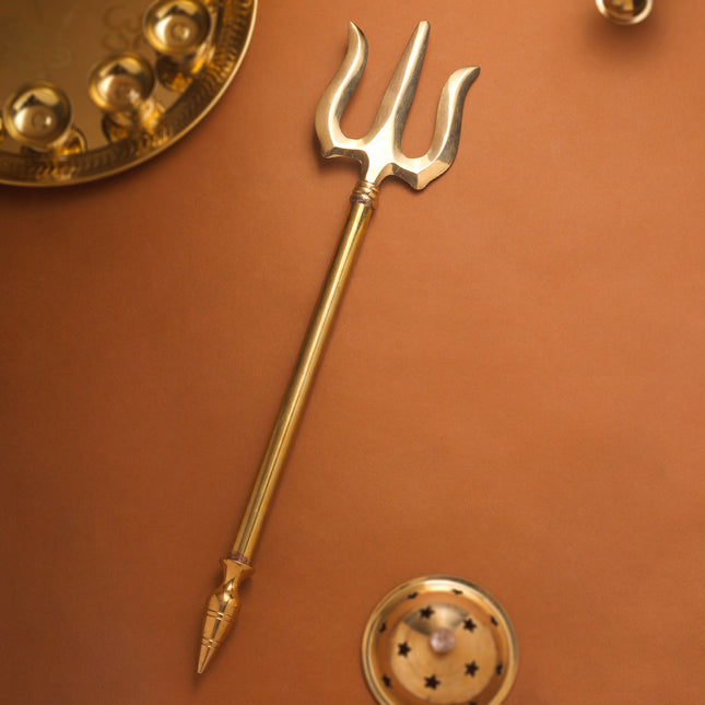 Brass Shiva Trishul (23 Inch)