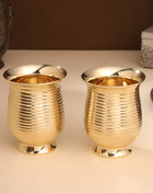 Brass Glass Pair (4 Inch)