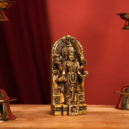 Brass Superfine Lord Dhanvantari Wall Hanging (7.5 Inch)