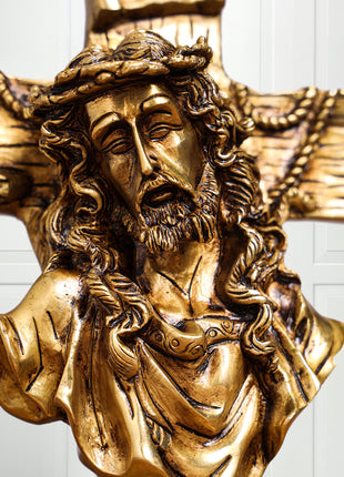Brass Superfine God Jesus Idol (8 Inch)