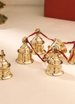 Brass Decorative Wall Hanging Bells (2.5 Inch)