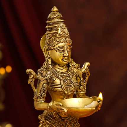 Brass Superfine Deep Lakshmi Pair (18 Inch)
