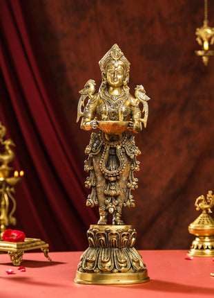 Brass Deep Lakshmi Idol (17 Inch)