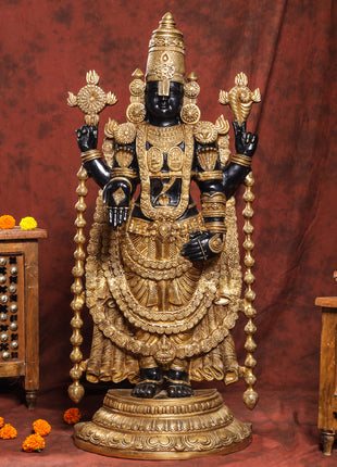 Brass Tirupati Balaji/Venkateshwar Idol (38 Inch)