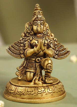 Brass Sitting Garuda Idol (5.5 Inch)