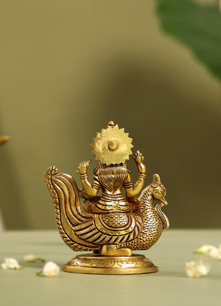 Brass Superfine Gayatri Devi Idol (4.5 Inch)