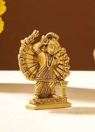 Brass Goddess Saptashrungi Idol (4.5 Inch)