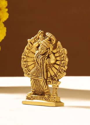Brass Goddess Saptashrungi Idol (4.5 Inch)