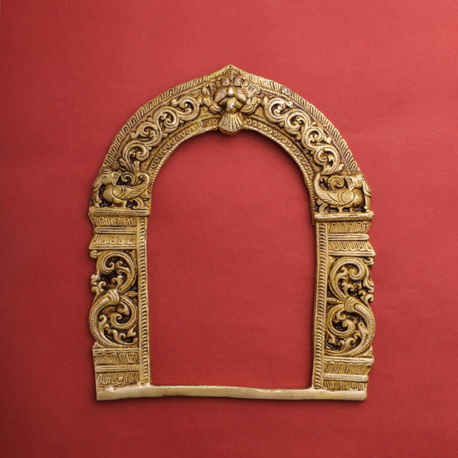 Brass Handcarved Prabhavali Frame (9.5 Inch)