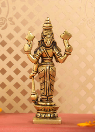 Brass Lord Vishnu Idol (5.2 Inch)