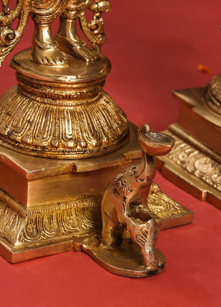 Brass Standing Vishnu Lakshmi Set (15 Inch)