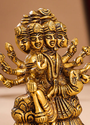 Brass Goddess Gayatri Devi Idol (8.2 Inch)