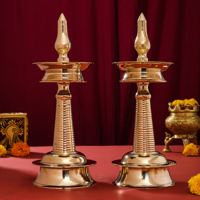 Brass Traditional Samai/Diya Pair