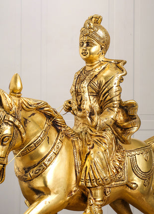 Brass Yogi Swami Narayan Statue (12 Inch)