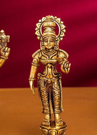 Brass Superfine Lord Balaji With Sri Devi And Bhudevi Idols Set