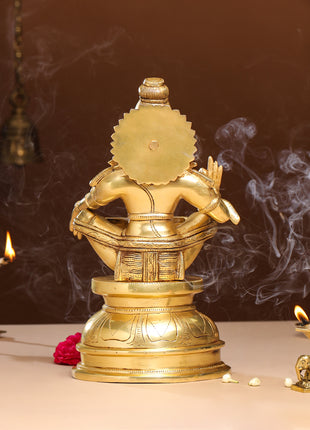 Brass Lord Ayyappa/Ayyappan Idol (14 Inch)
