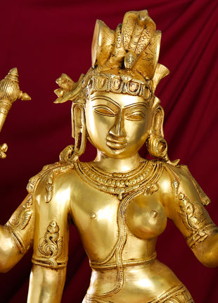 Brass Ardhanarishwara Statue (35 Inch)