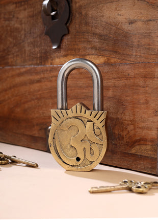 Brass Ganesha Door Lock (4.5 Inch)
