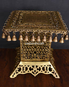 Brass Stool With Forty Hanging Bells (15.5 Inch)
