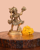Brass Lord Hanuman With Sanjeevani Parvat (5.5 Inch)