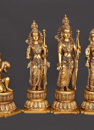 Brass Ram Darbar Statue Set (24.5 Inch)
