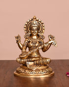 Brass Superfine Goddess Saraswati Idol (7.5 Inch)