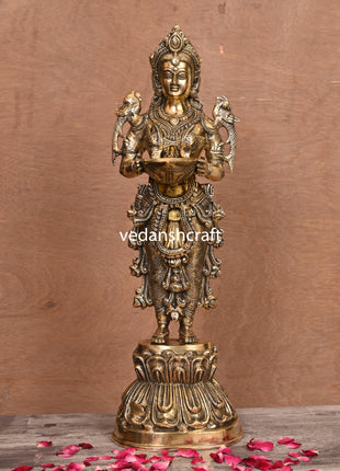 Brass Deep Lakshmi Idol (20 Inch)