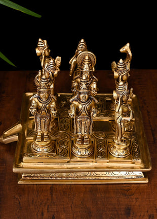 Brass Superfine Navagraha Idols Set (7 Inch)