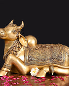 Brass Majestic Nandi Superfine Idol (15 Inch)