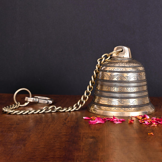 Brass Wall Hanging Temple Bell (26 Inch)