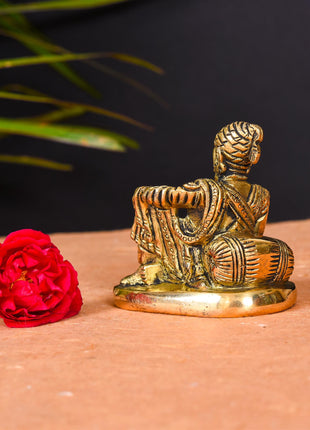 Brass Chatrapati Shivaji Maharaj Idol (3.2 Inch)