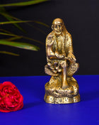 Brass Sai Baba Statue/Idol (5.2 Inch)