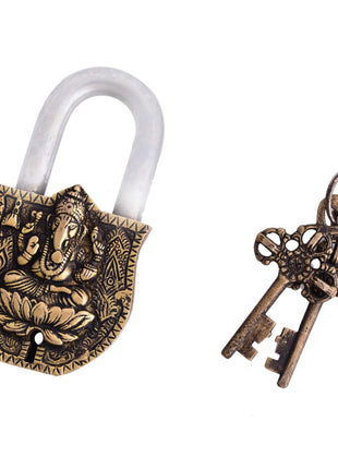 Brass Ganesha Door Lock (4.5 Inch)