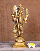 Brass Lord Murugan/Kartikeya Idol (14 Inch)