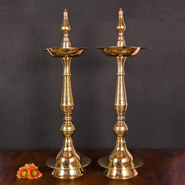 Brass Divine Samai Lamp Pair (18 Inch)