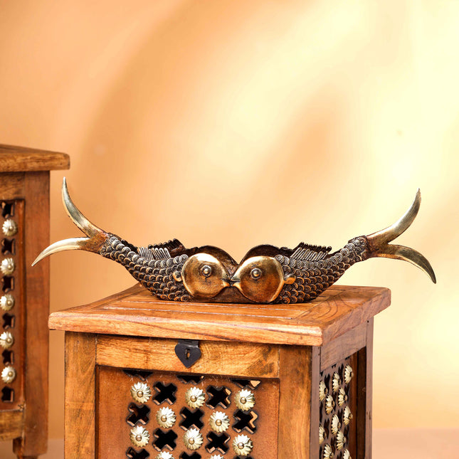 Brass Dhokra Fish Tray (5.5 Inch)