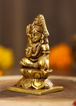 Brass Lord Shiva Idol (3 Inch)