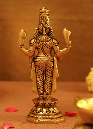 Brass Superfine Tirupati Balaji/Venkateshwar Idol (6 Inch)