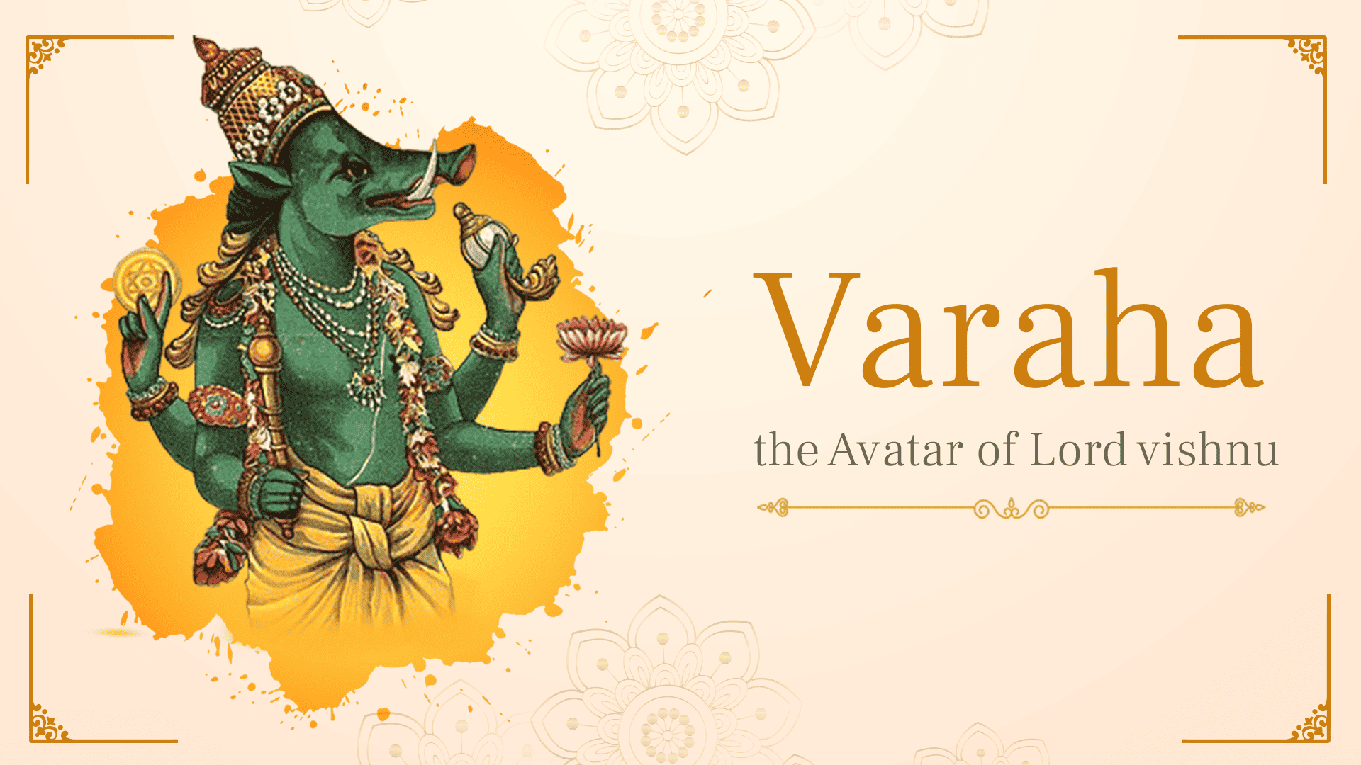 Varaha Avatar: The Boar Avatar of Lord Vishnu
