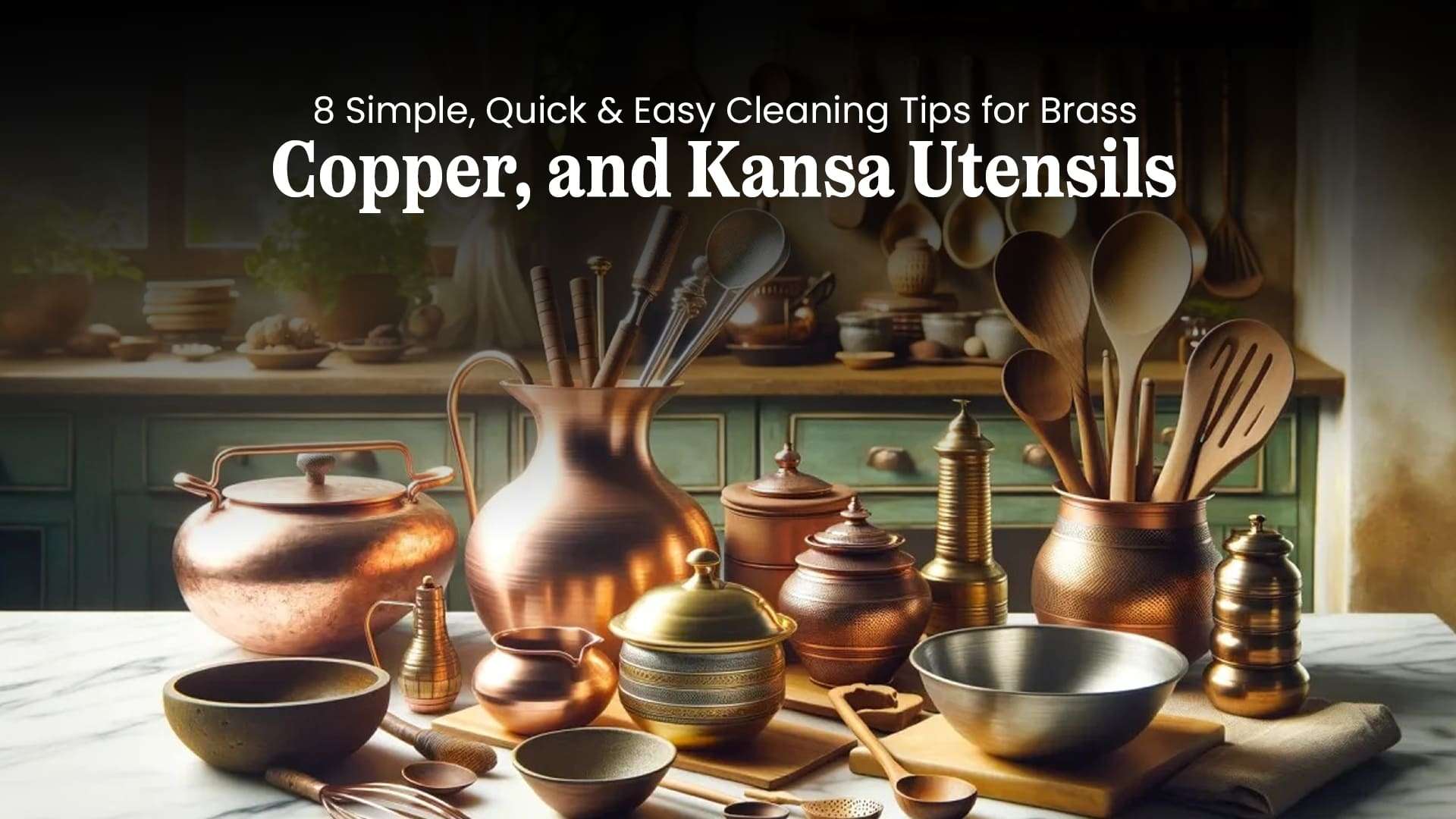 8 Simple, Quick & Easy Cleaning Tips for Everyday Use of Brass, Copper, and Kansa Utensils