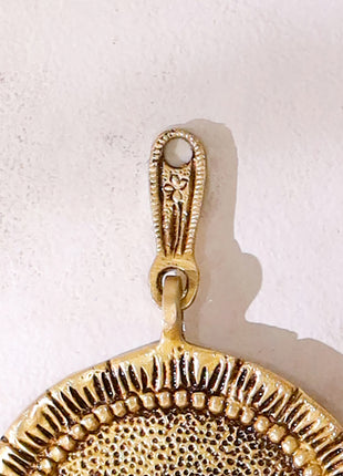 Brass "Shubh Labh" Hanging Bells Wall Decor – Pair