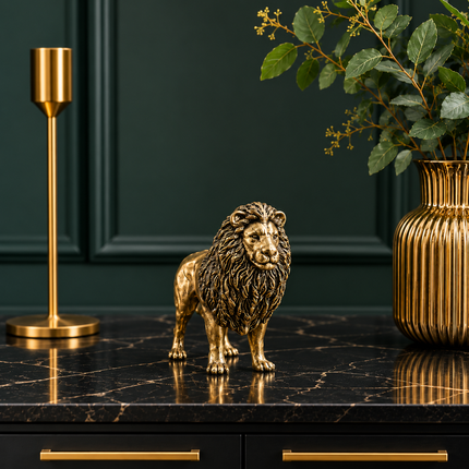 Brass Lightweight Lion Statue (3 Inch)
