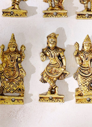 Brass Dashavatar Wall Hanging – Set of 10 Avatars of Lord Vishnu