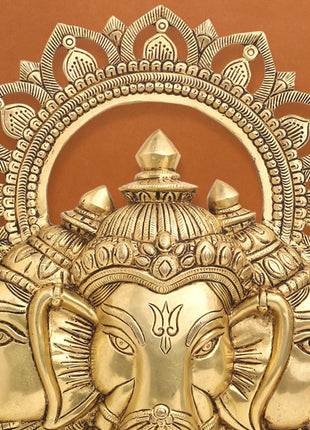 Brass Lord Ganesha Wall Hanging (17 Inch)