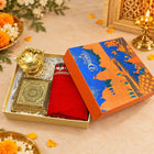 Brass Diwali Gift Hamper with Diya, Chowki and Pooja Asana