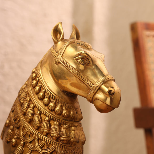 Brass Horse Head (10.7 INCH)
