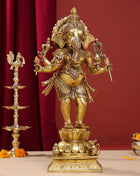 Brass Superfine Standing Ganesha Statue (26 Inch)